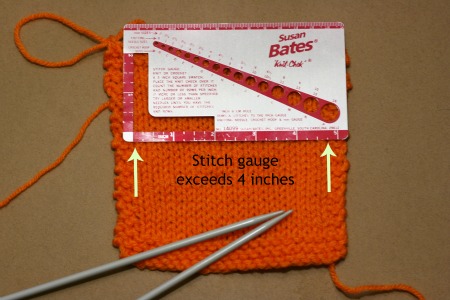 get gauge - measure the swatch