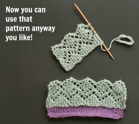 Lace edges as knitted on borders