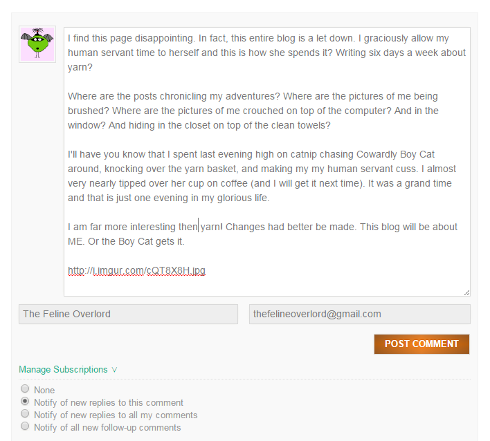 how to comment - completed example