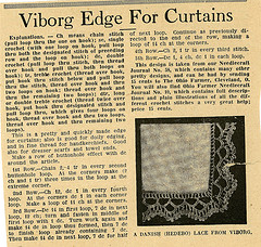 Viborg Edge for Curtains - a vintage crochet pattern
