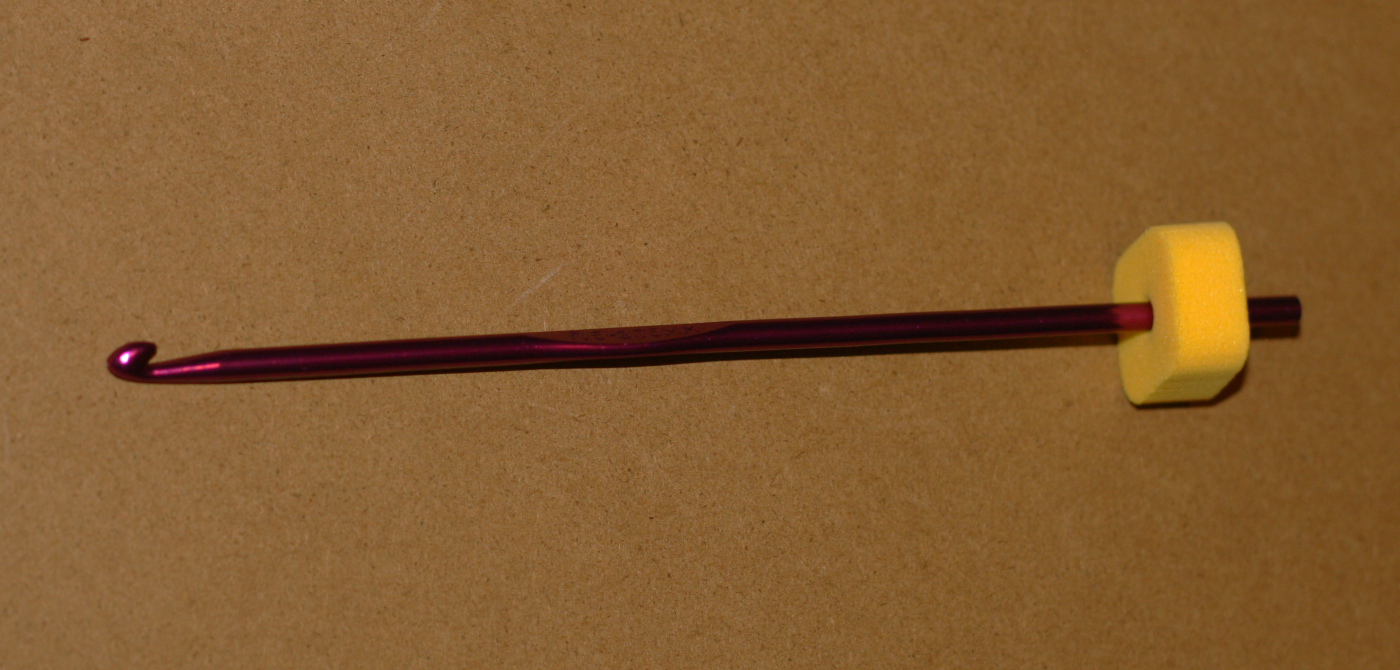 improvised Tunisian crochet hook