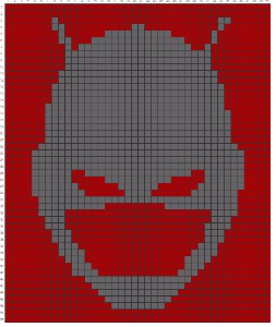 Ant Man Logo knit chart