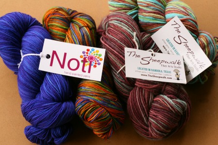 Hand dyed yarn from Taxes based dyers