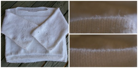 Sweater Stone review - removing pills from and acrylic sweater