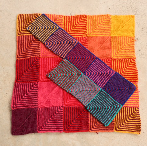 In-progress Hue Shift Afghan