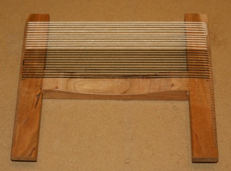 small loom warped and ready