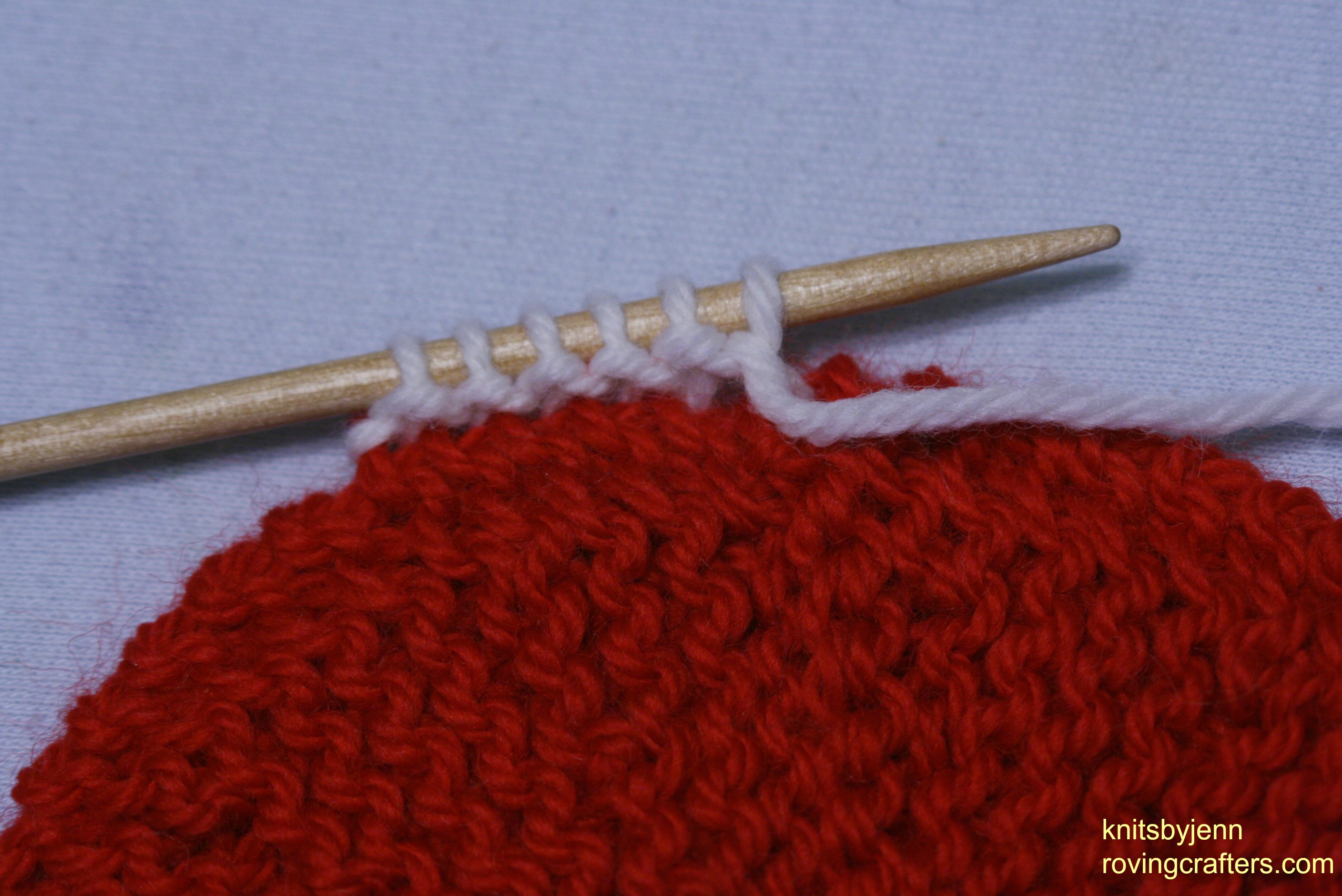 making a knitted-on border - a free pattern