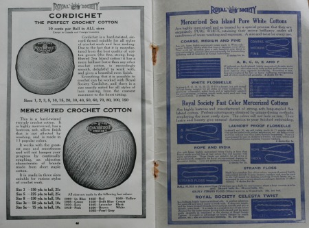 advertisements from Royal Society Tatting and Crochet Lessons Vol 1 No 5