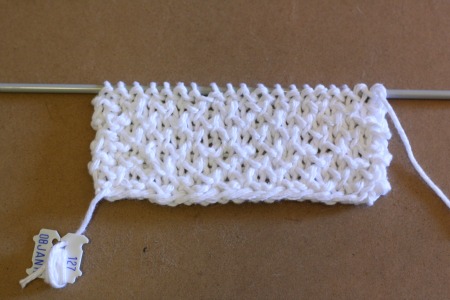 Washcloth in bee sticth