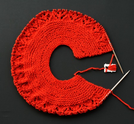 February Baby cardigan in progress