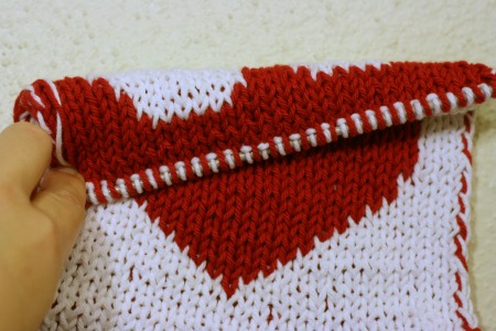 working a double sided knit pattern