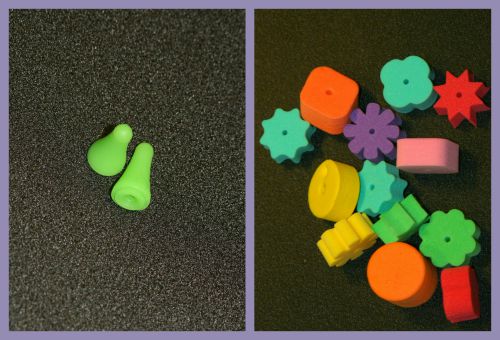 for knitters: use foam beads instead of needle tips