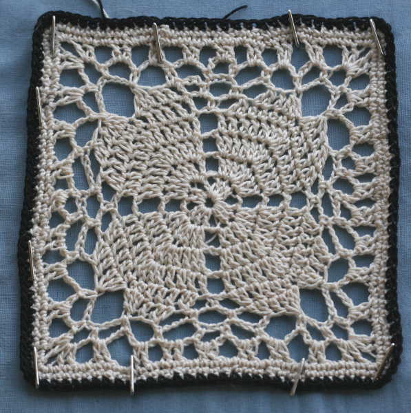 Thread crochet coaster