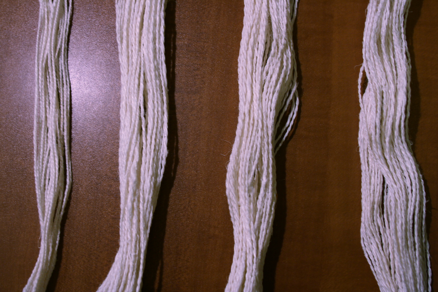 Flax spun in mini-skeins