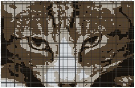 knit charts generated from images