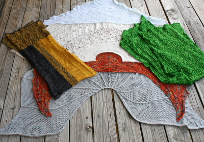 knit shawls and stoles