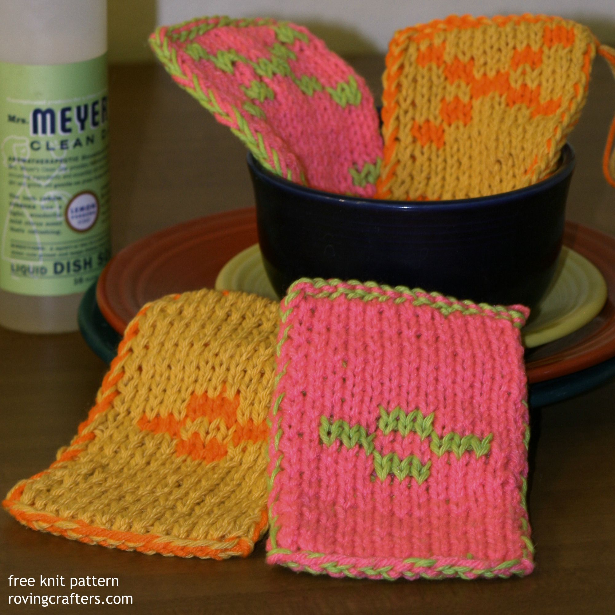 free knit pattern - Toil and Trouble - double sided knitting