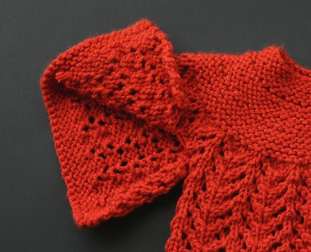 underarms on a February Baby sweater