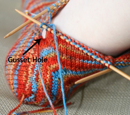 skew socks - after the heel
