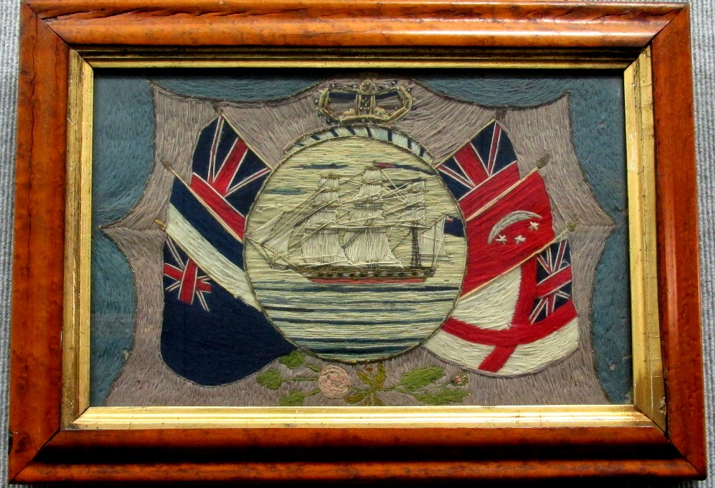 british maritime woolie - historic embriodery