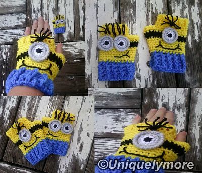 Scientist Person Fingerless Gloves - a crochet pattern