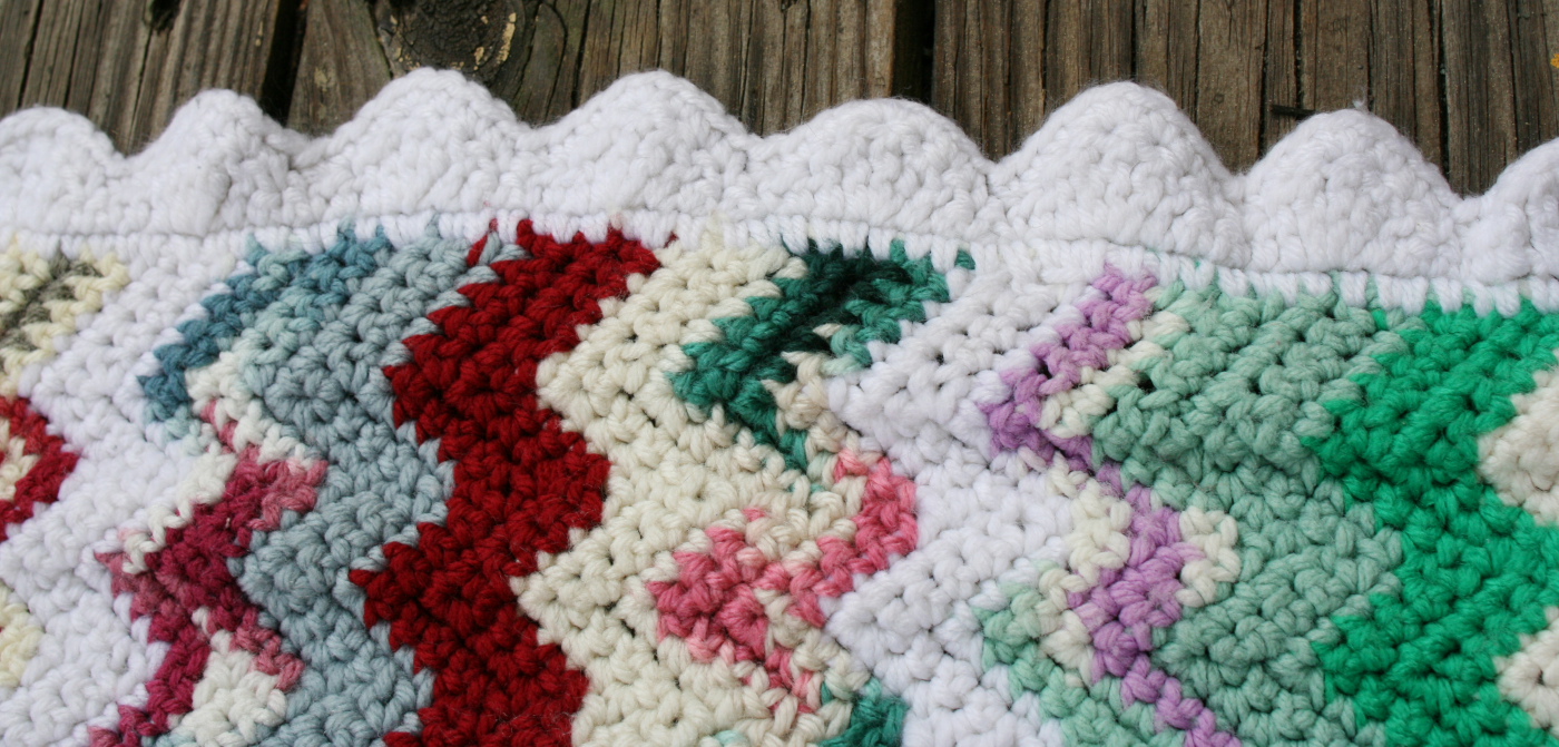 Edging on a crochet blanket