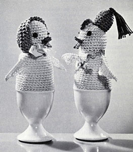 Crochet Cock-a-Doodle Egg Warmers 