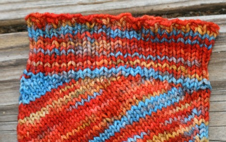 Top of the Skew Sock and that is a darn clever way to close short rows!