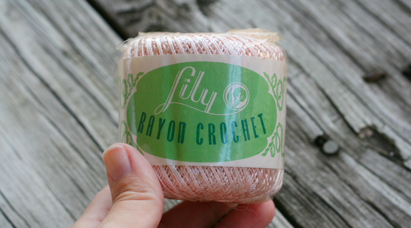 Vintage yarn label - Lilly Rayon Crochet